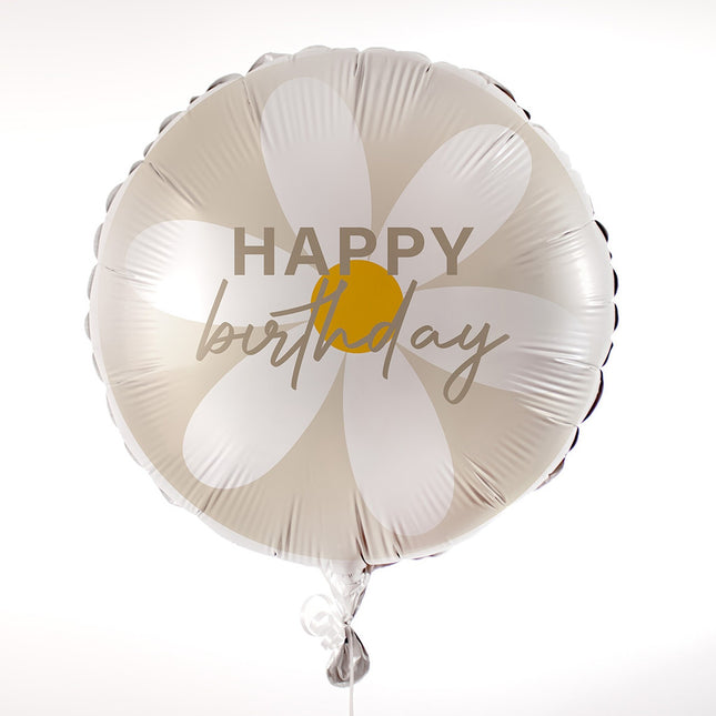 Joyeux anniversaire Ballon à l'hélium marguerite vide