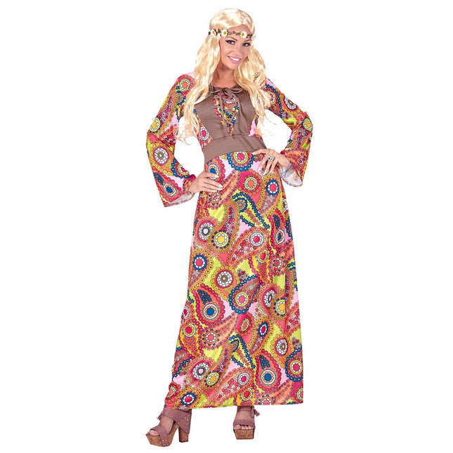 Hippie 60S Robe Ladies With Corset