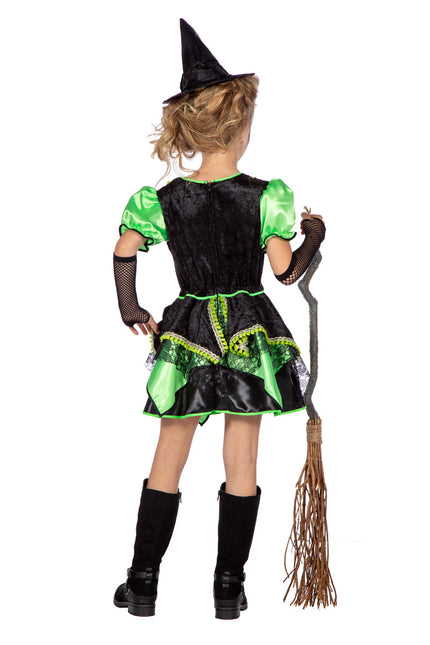 Robe de sorcière fille verte