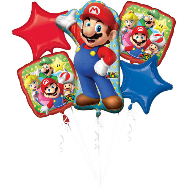 Super Mario Jeu de ballons à l'hélium 5 pièces vide