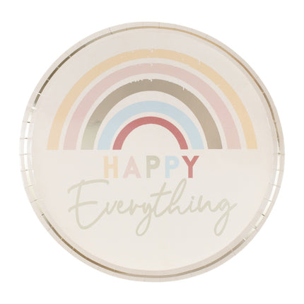 Assiettes arc-en-ciel Happy Everything 25cm 8pcs