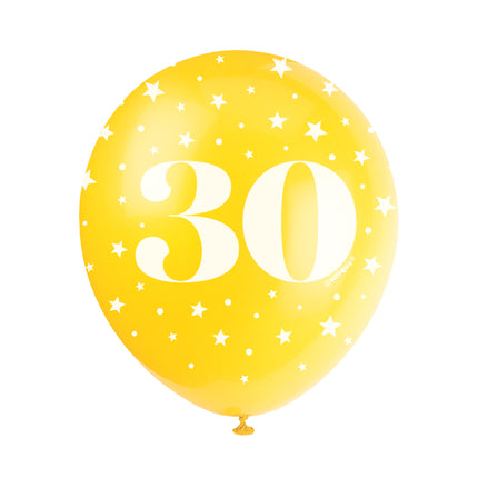 Ballons 30 ans Confetti 30cm 5pcs