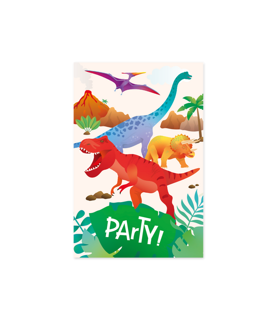 Invitations Dino 6pcs