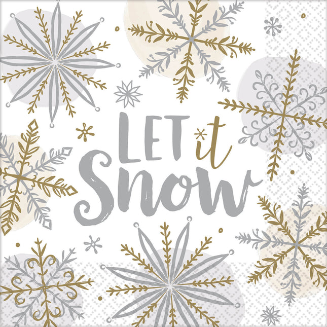 Serviettes de table Let it Snow 33cm 16pcs