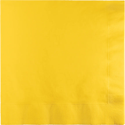 Serviettes de table jaunes 3 couches 41cm 25pcs