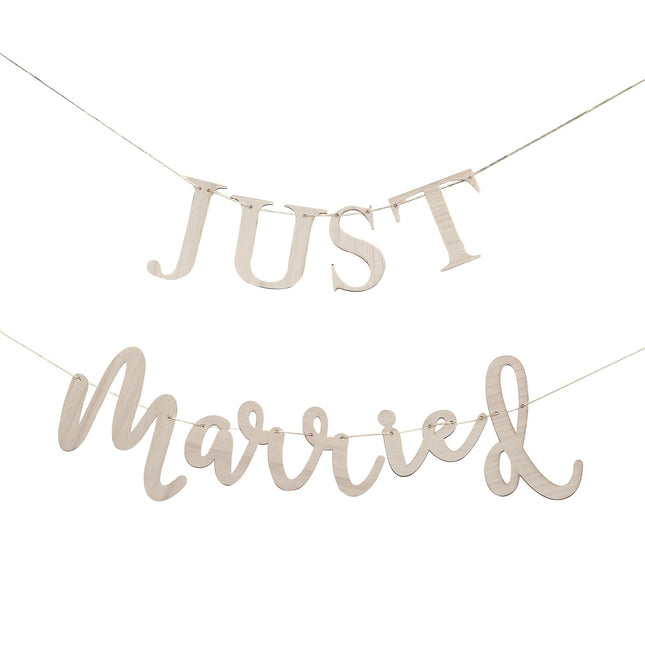 Guirlande Just Married Wood 1.5m