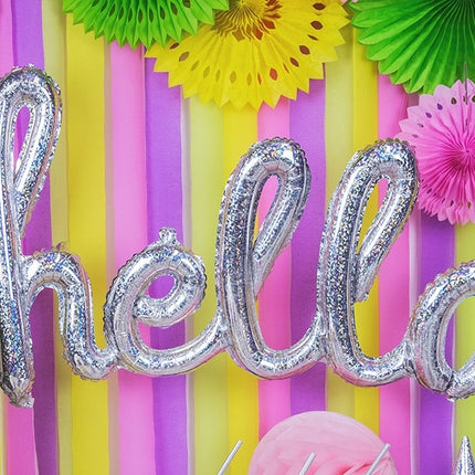 Ballon de baudruche Hello Holographic 72cm