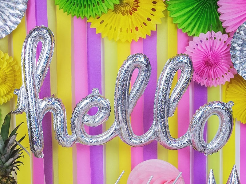 Ballon de baudruche Hello Holographic 72cm