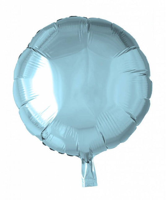 Ballon à hélium rond bleu clair 46cm vide