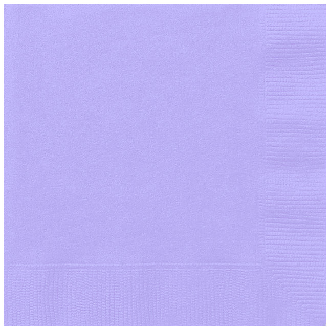 Serviettes de table Lilas Lavande 33cm 50pcs