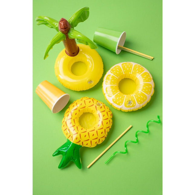 Porte-gobelet gonflable au citron 17cm