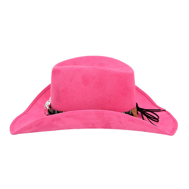 Chapeau de cow-boy rose Luxe