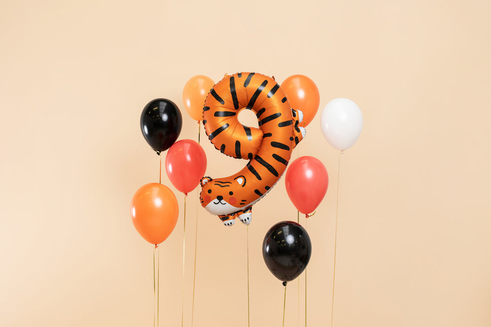 Ballon à l'hélium 9 ans Tigre vide 76cm