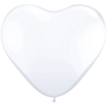 Ballons blancs en forme de coeur 30cm 8pcs