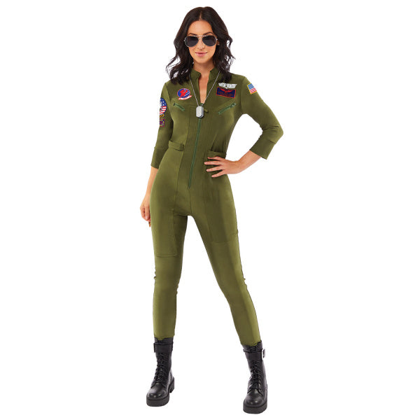 Adultes Costume Top Gun Jumpsuit Ladies