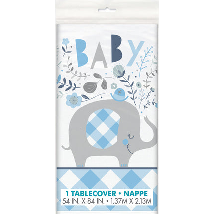 Nappe bébé éléphant bleu clair 2.13m