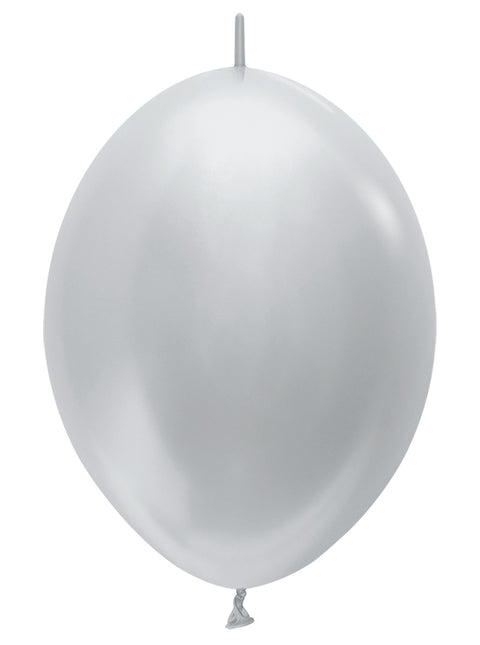 Ballons de baudruche Pearl Silver 30cm 50pcs