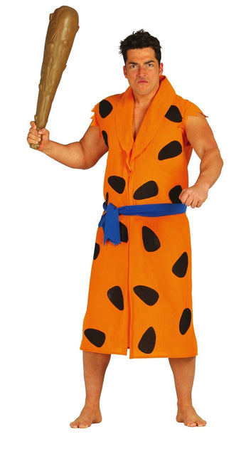 Costume de Fred Flintstone Noir Orange Hommes