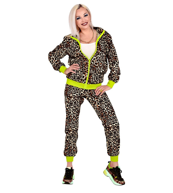 Tracksuit Neon 80S Faulty Leopard