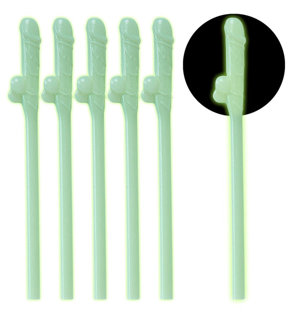 Pailles Dick Glow In The Dark 6pcs