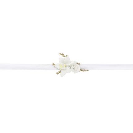 Bracelet de fleurs blanches