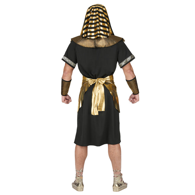 Costume de pharaon noir et or pour homme