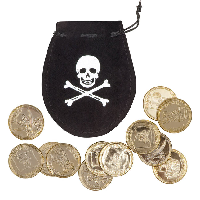 Sac de pièces de monnaie Pirate 12pcs