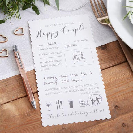 Carte de mariage Conseils 22cm