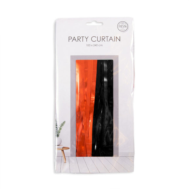 Rideau de porte Halloween Noir Orange 2.4m