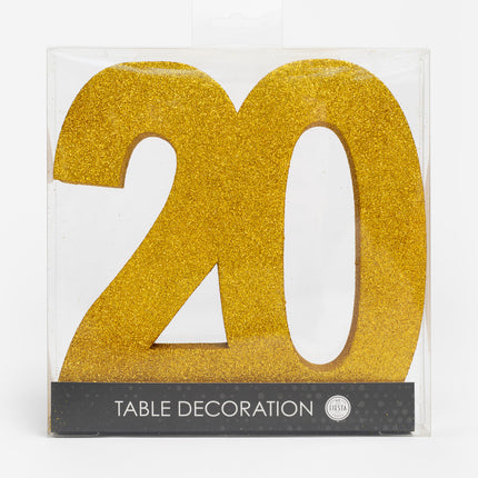 Décoration de table en or Figure 20 paillettes 20.5cm