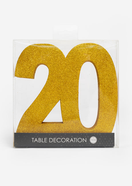 Décoration de table en or Figure 20 paillettes 20.5cm