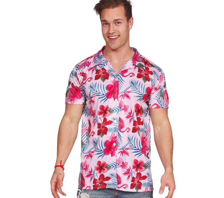 Chemise Hawaii Flamingo