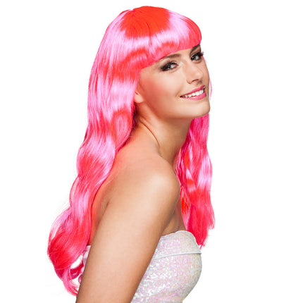 Perruque cheveux longs Fuchsia