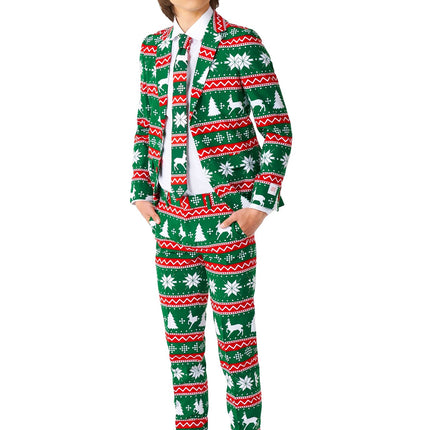 Costume vert festif Garçon Ado OppoSuits