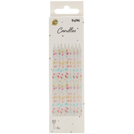 Bougies colorées Confetti 8pcs