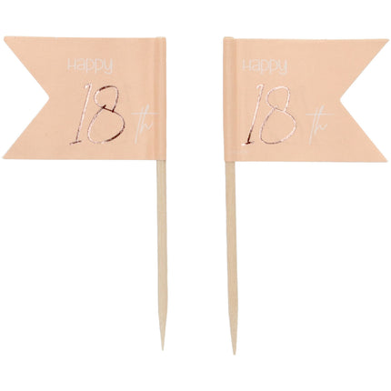 Prickers 18 Years Rose Gold 6.5cm 36pcs