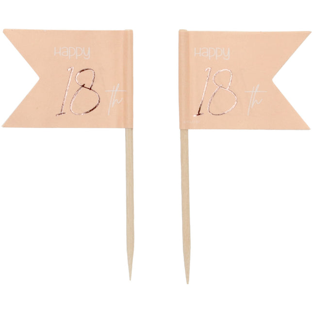 Prickers 18 Years Rose Gold 6.5cm 36pcs