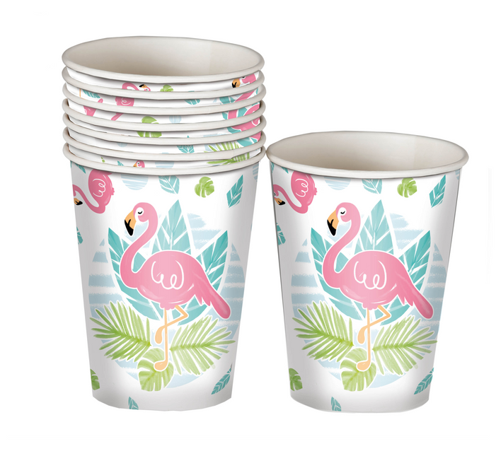 Flamingo Cups 250ml 8pcs