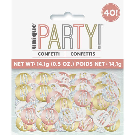 Confetti de table 40 Years Metallic 11cm 114gr