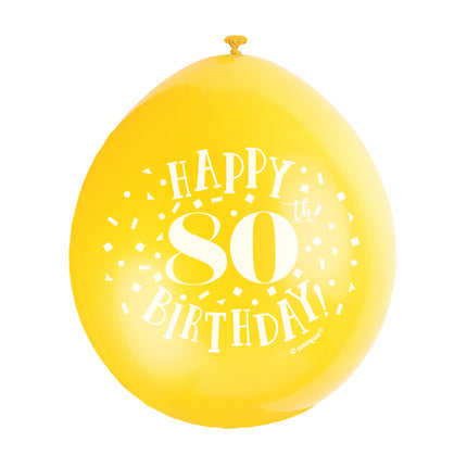 Ballons Happy Birthday 80 Years 28cm 10pcs