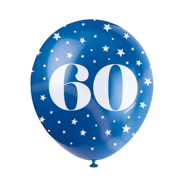 Ballons 60 ans Confetti 30cm 5pcs