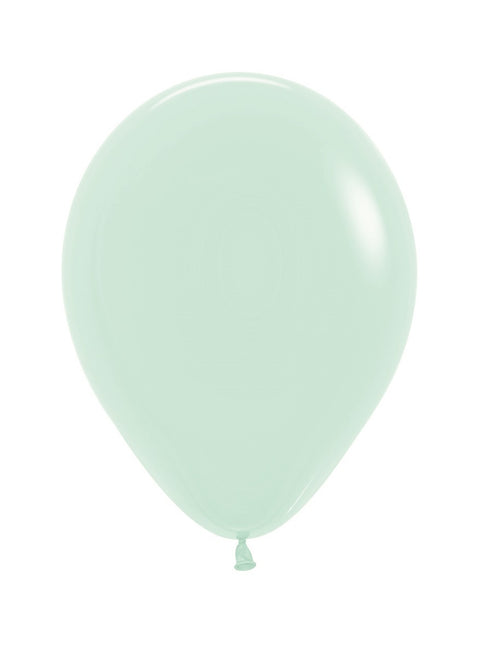 Ballons Pastel Vert Mat 25cm 100pcs