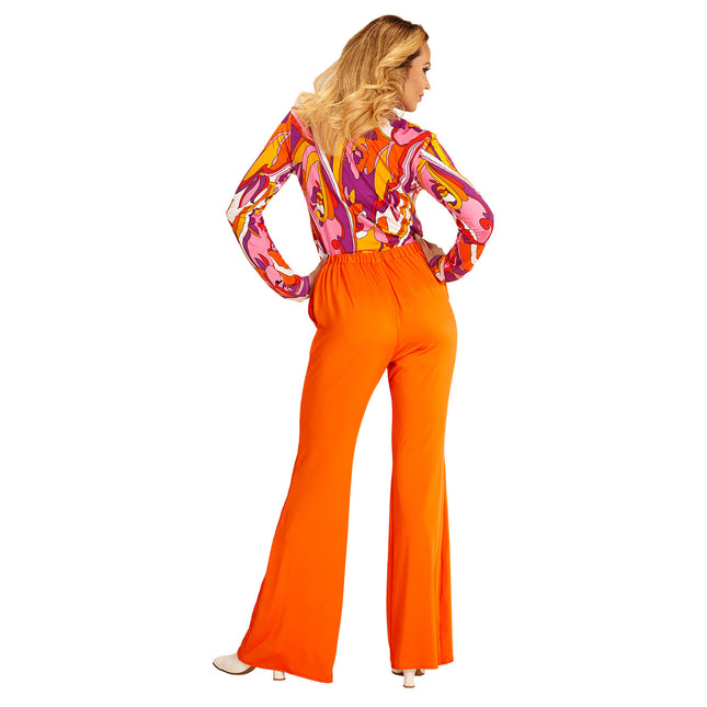 Pantalon Disco 70S Orange Dames