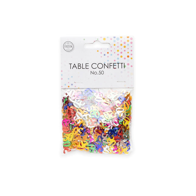 Confetti de table 50 ans Coloré