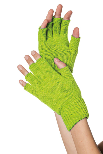 Gants vert fluo sans doigts