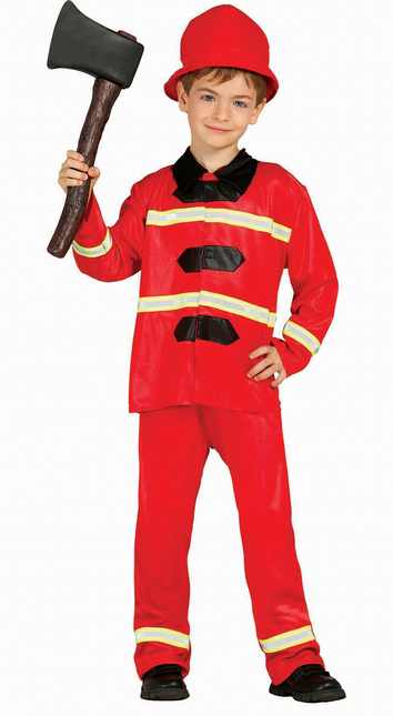 Combinaison de pompier enfant rouge