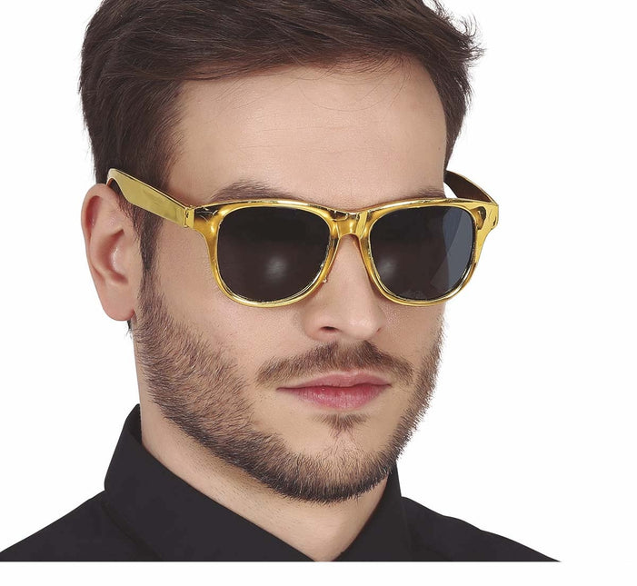 Lunettes d'or métalliques