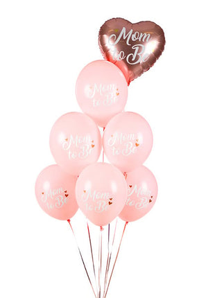 Ballons Mom To Be Pink 30cm 6pcs