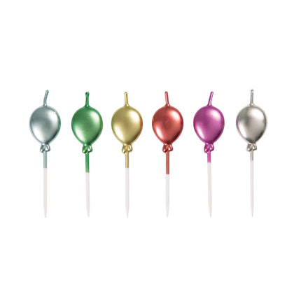 Ballons de bougie métalliques 6.4cm 6pcs