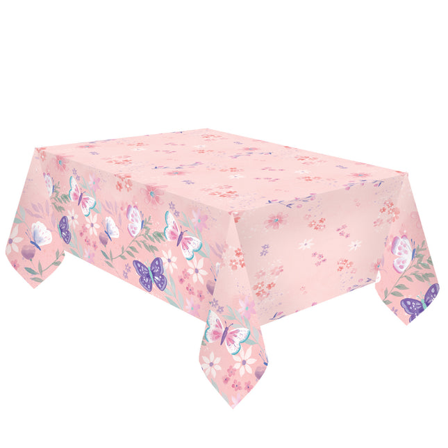 Nappe Papillons Rose 1.8m